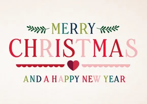 Firmen-Weihnachtskarte nostalgisch 'Merry Christmas' 