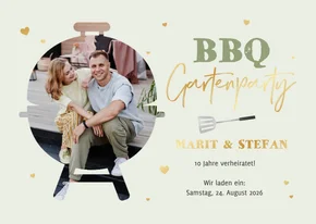 Foto-Einladungskarte BBQ-Gartenparty