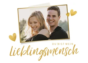 Foto-Grußkarte 'Du bist mein Lieblingsmensch'