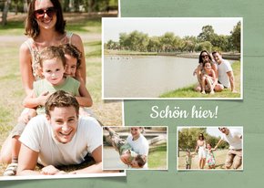 Foto-Postkarte mit vier Fotos