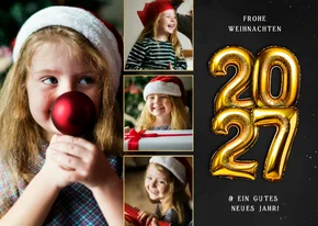 Foto-Weihnachtskarte Folienballon 2027