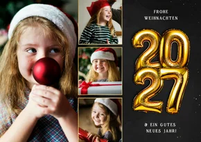 Foto-Weihnachtskarte Folienballon 2027