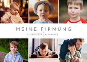 Fotocollage Firmung Einladungskarte minimalistisch