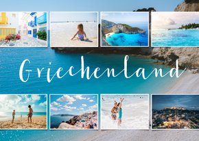 Fotocollage Grußkarte mit vielen eigenen Fotos