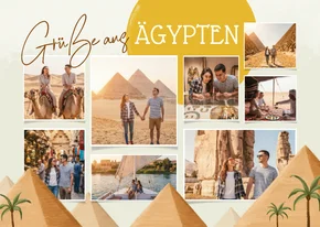 Fotocollage-Karte Grüße Ägypten