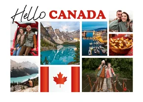 Fotocollagekarte Grüße aus Canada.