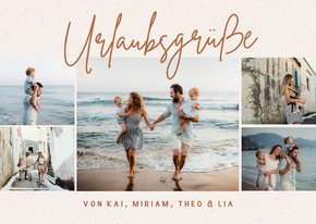 Fotocollagekarte Urlaubsfotos Strand & Meer