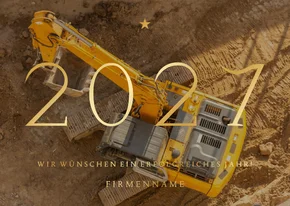 Fotokarte 2027 Weihnachtsgrüße Firma Goldschrift
