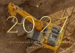 Fotokarte 2027 Weihnachtsgrüße Firma Goldschrift
