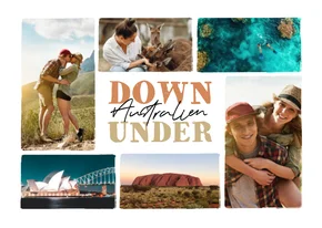 Fotokarte Down Under Australien