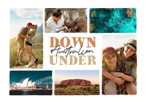 Fotokarte Down Under Australien