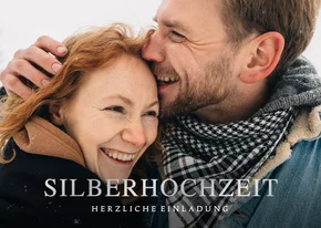 Fotokarte Einladung zur Silberhochzeit