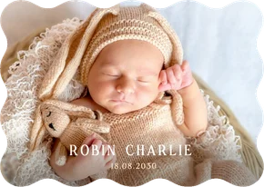 Fotokarte Geburt Wellenform Unisex 