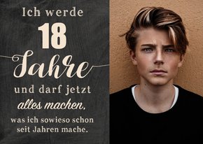 Geburtstagseinladung Alles machen mit 18