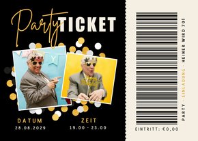 Geburtstagseinladung 'Partyticket'