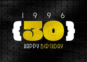 Geburtstagskarte 30 Happy Birthday