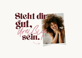 Geburtstagskarte 'Steht dir gut' Foto Frau