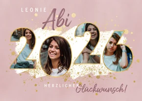 Glückwunschkarte Abi 2026 eigene Fotos