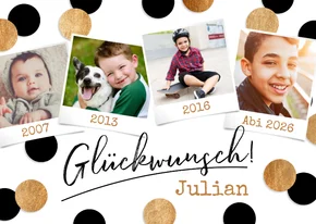 Glückwunschkarte Abitur bestanden 2026 eigene Fotos