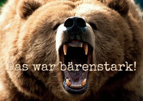Glückwunschkarte bärenstarke Leistung