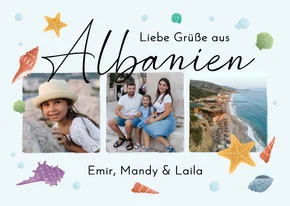 Gruß-Postkarte aus Albanien