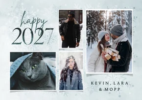 Grußkarte Neujahr mit Fotocollage