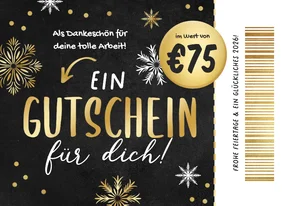 Gutschein-Weihnachtskarte Mitarbeiter