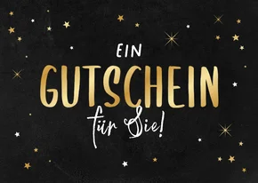 Gutscheinkarte Weihnachten Mitarbeiter Goldschrift