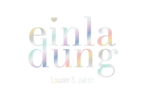 Hochzeitskarte Einladung holografisch