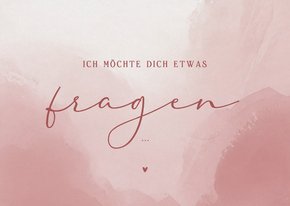 Hochzeitskarte Trauzeuge fragen Wasserfarbe Altrosa