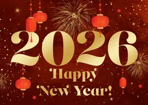 Karte chinesisches Neujahr geschäftlich 2026 