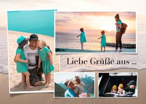 Karte mit Fotos Strandmotiv Urlaubsgrüße