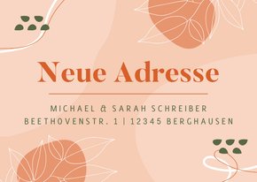 Karte Umzug Neue Adresse grafisch