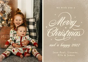 Klassische Weihnachtskarte mit Foto Kraftpapieroptik