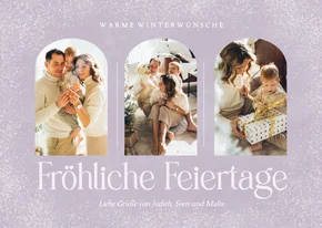 Moderne Weihnachtskarte Fotocollage