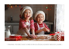 Moderne Weihnachtskarte mit Foto