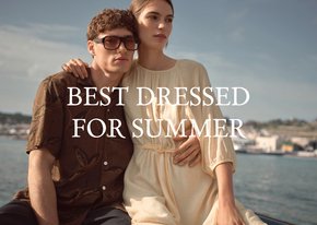 Modisch Grußkarte mit Sommeroutfit 'best dressed for summer'