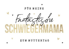 Muttertagskarte 'fantastische Schwiegermama'