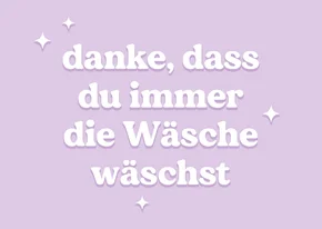 Muttertagskarte mit frechem Spruch 'Wäsche'