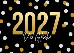 Neujahrskarte '2027 Viel Glück'