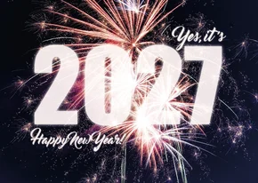 Neujahrskarte festliches Feuerwerk
