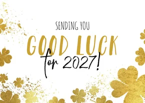Neujahrskarte 'Good Luck for 2027'
