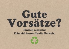 Neujahrskarte 'Gute Vorsätze recyceln'