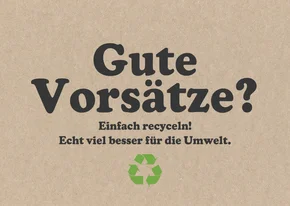 Neujahrskarte 'Gute Vorsätze recyceln'