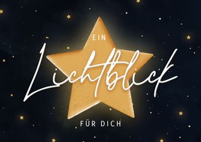 Neujahrskarte Stern Lichtblick