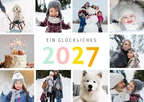Neujahrskarte zehn Fotos
