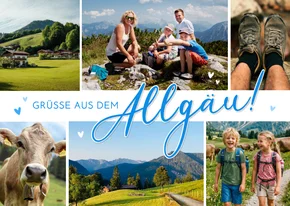 Postkarte Fotogrüße aus dem Allgäu