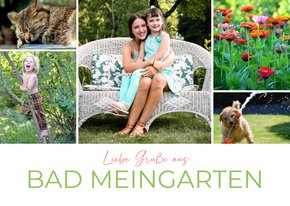 Postkarte Fotos Urlaub im Garten
