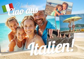 Postkarte Urlaub 'Ciao aus Italien' eigene Fotos