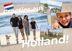 Postkarte Urlaub 'Groetjes aus Holland' eigene Fotos